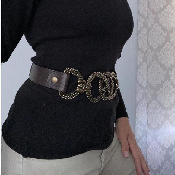 Chico's Genuine Leather Belt Small/Medium - Picture 2 of 5